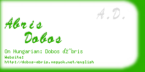 abris dobos business card